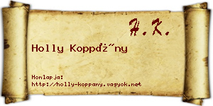 Holly Koppány névjegykártya